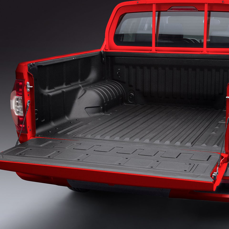 Vista de caja - Chevrolet S10 Max 2025, tu pickup de doble cabina con 1000 kg de capacidad de carga y caja protegida con Spray-On Bedliner